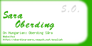 sara oberding business card